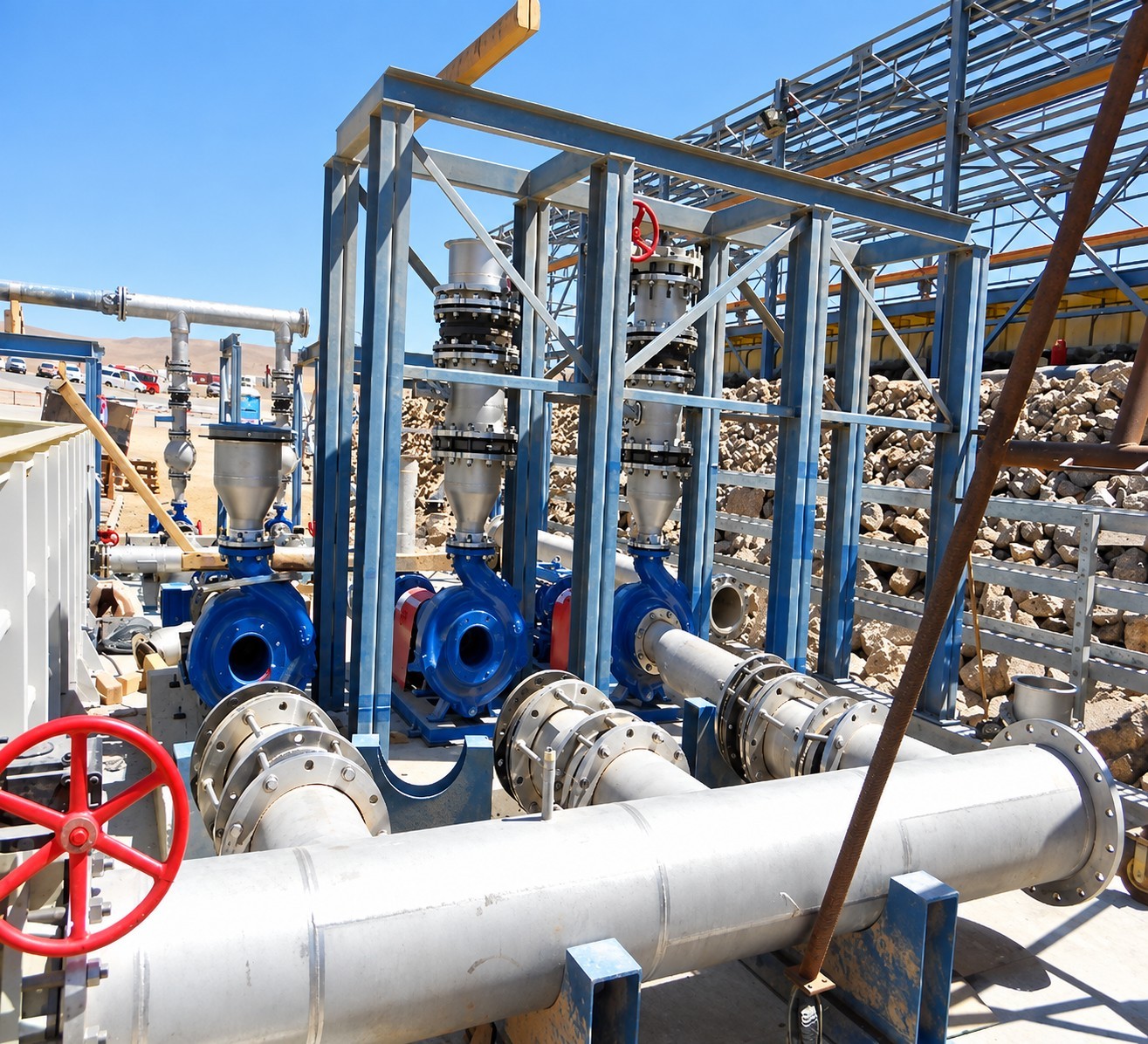 Equipos mecánicos, estructuras y tuberías industriales